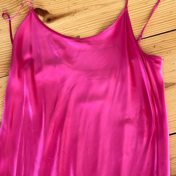 Reformation Alisal silk slip dress in hot pink - Picture 8 of 10